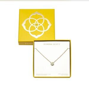 Nwt - Kendra Scott Riley Topaz Necklace - white